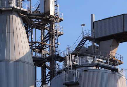 white and gray metal building