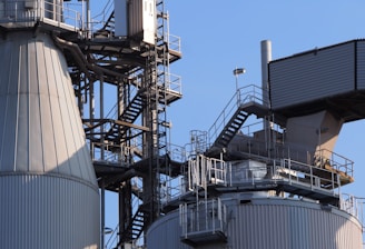 white and gray metal building