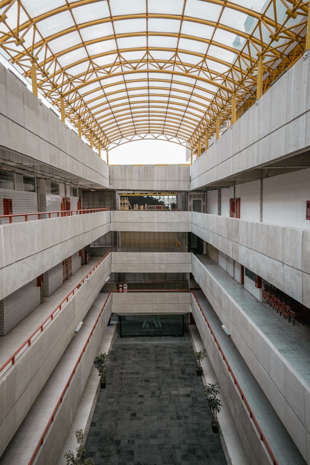 white and red concrete building