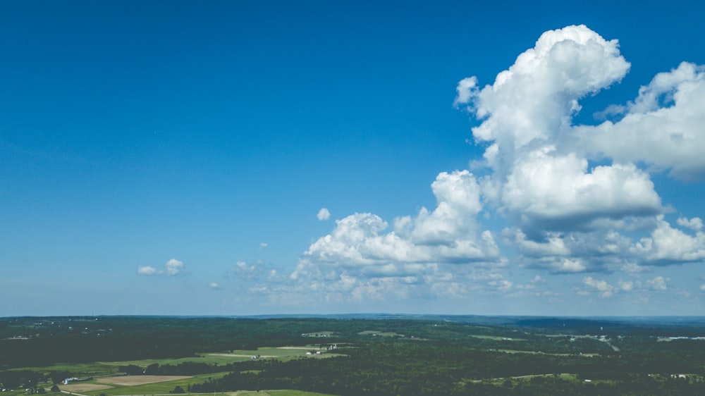 green grass field under blue sky and white clouds during daytime