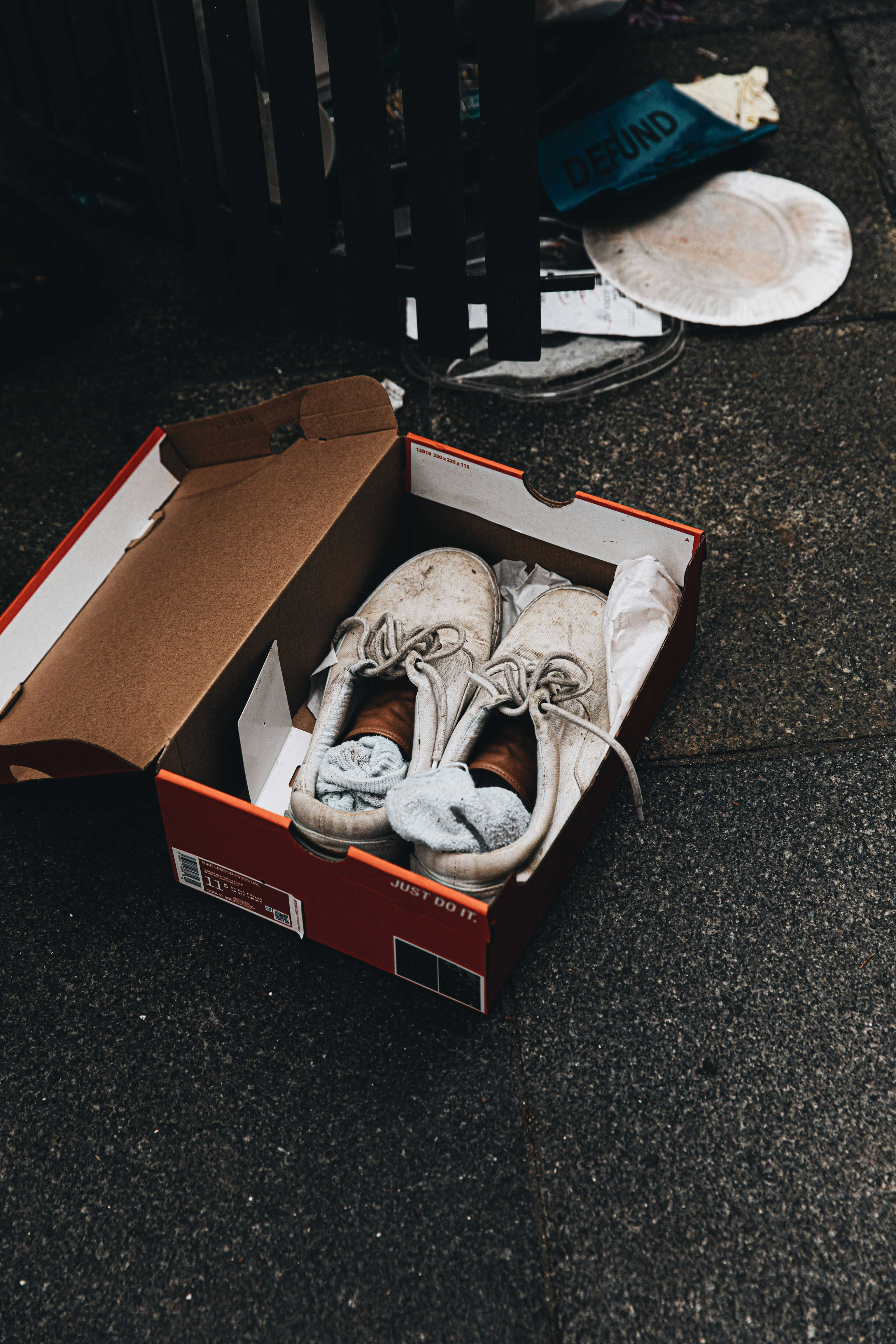 Empty sneaker box