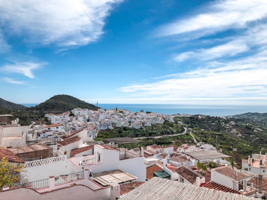aerial view of city buildings during daytime in Frigiliana Spain