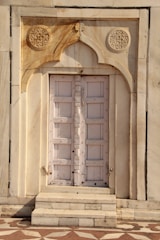 Interior marble door frame with detailed craftsmanship