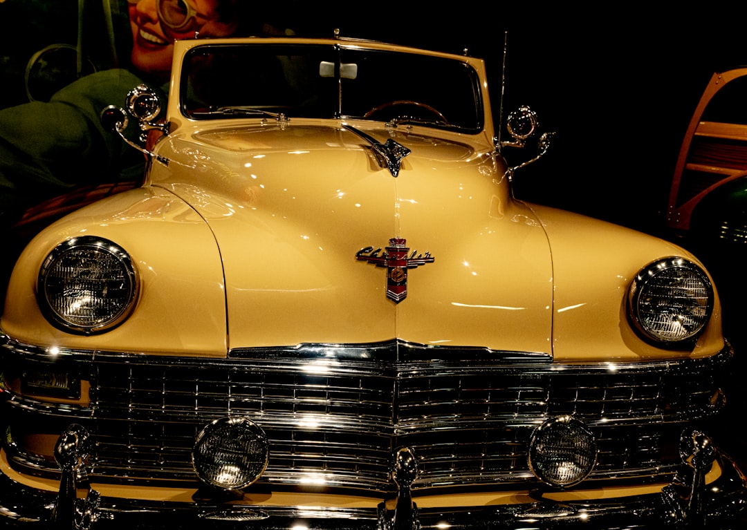 yellow and silver vintage car