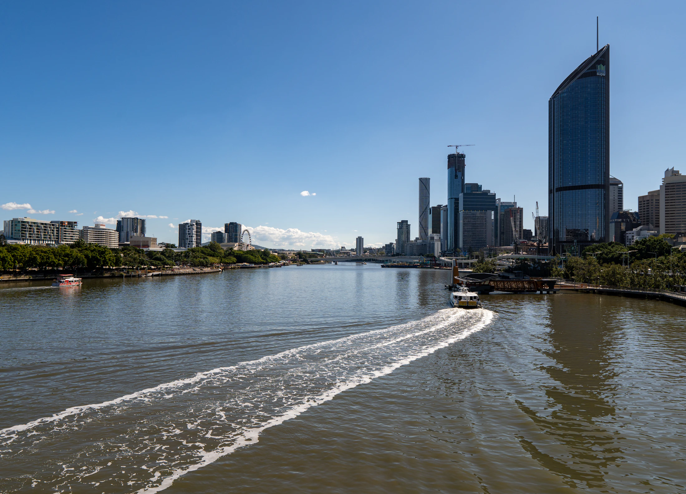 Brisbane River and city skyline in Queensland