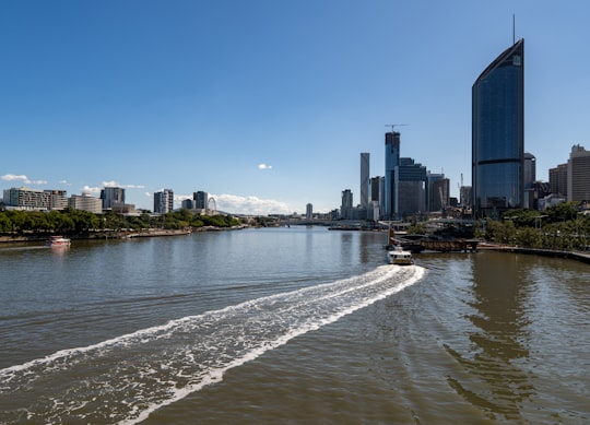 city skyline across body of water during daytime in Brisbane River Australia