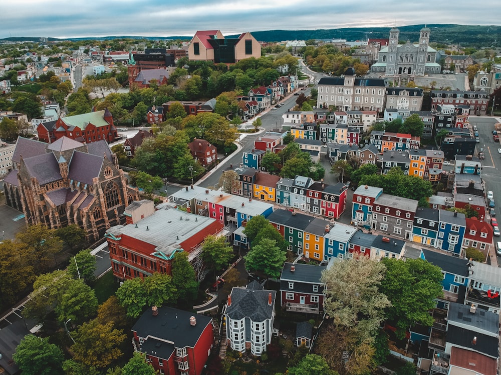 aerial view of city buildings during daytime