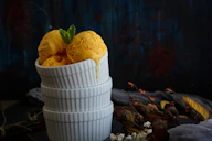ice cream in white cup