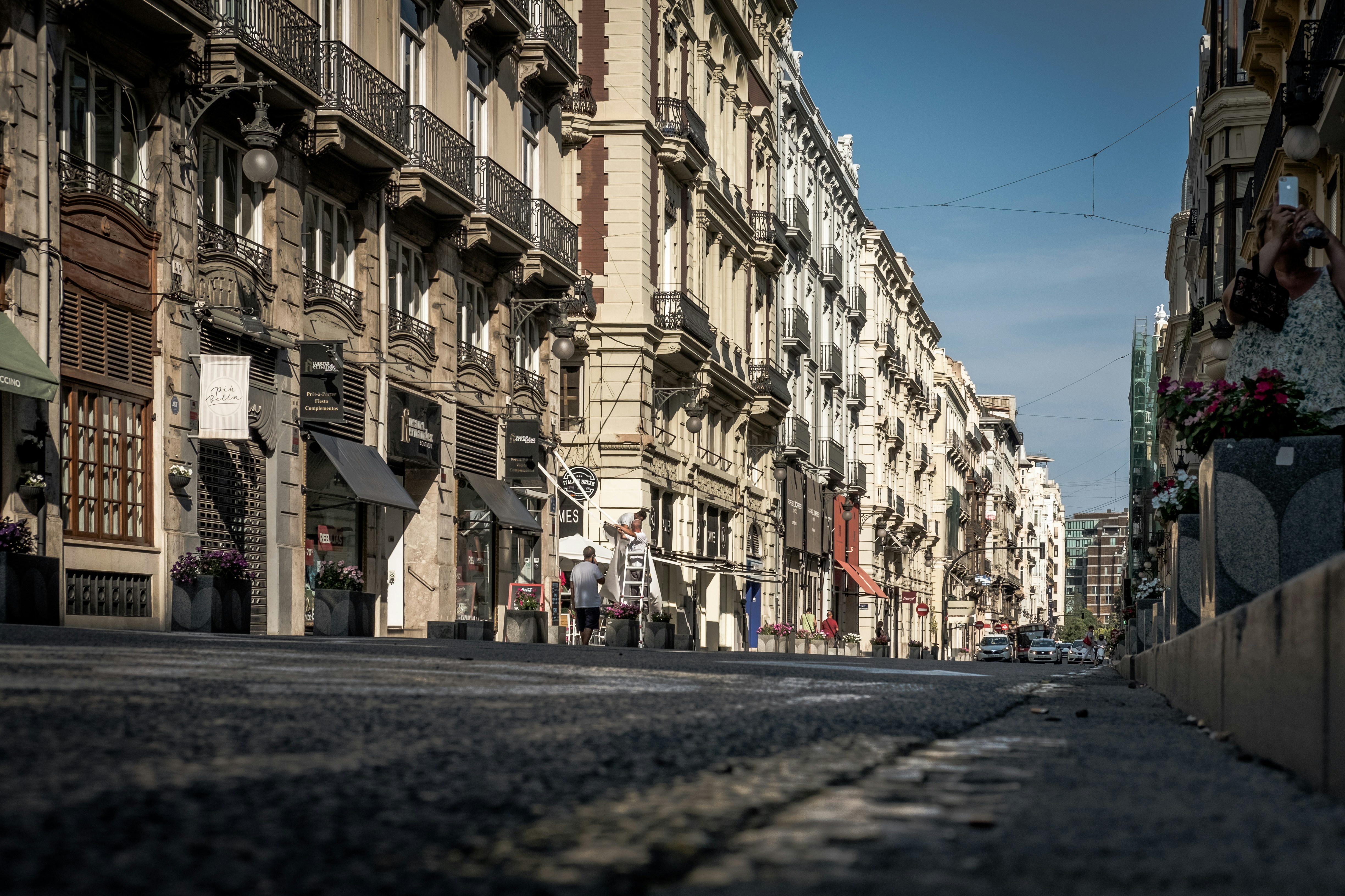 A street in Valencia the third-largest city in Spain after Madrid and Barcelona.