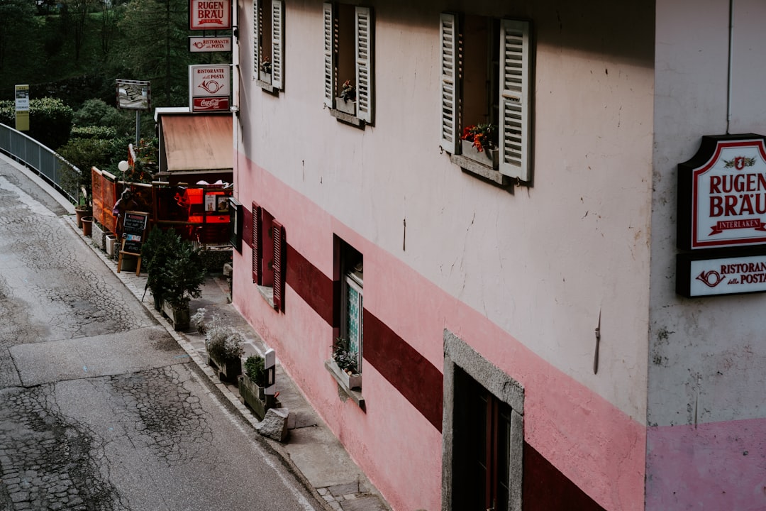 red and white concrete building