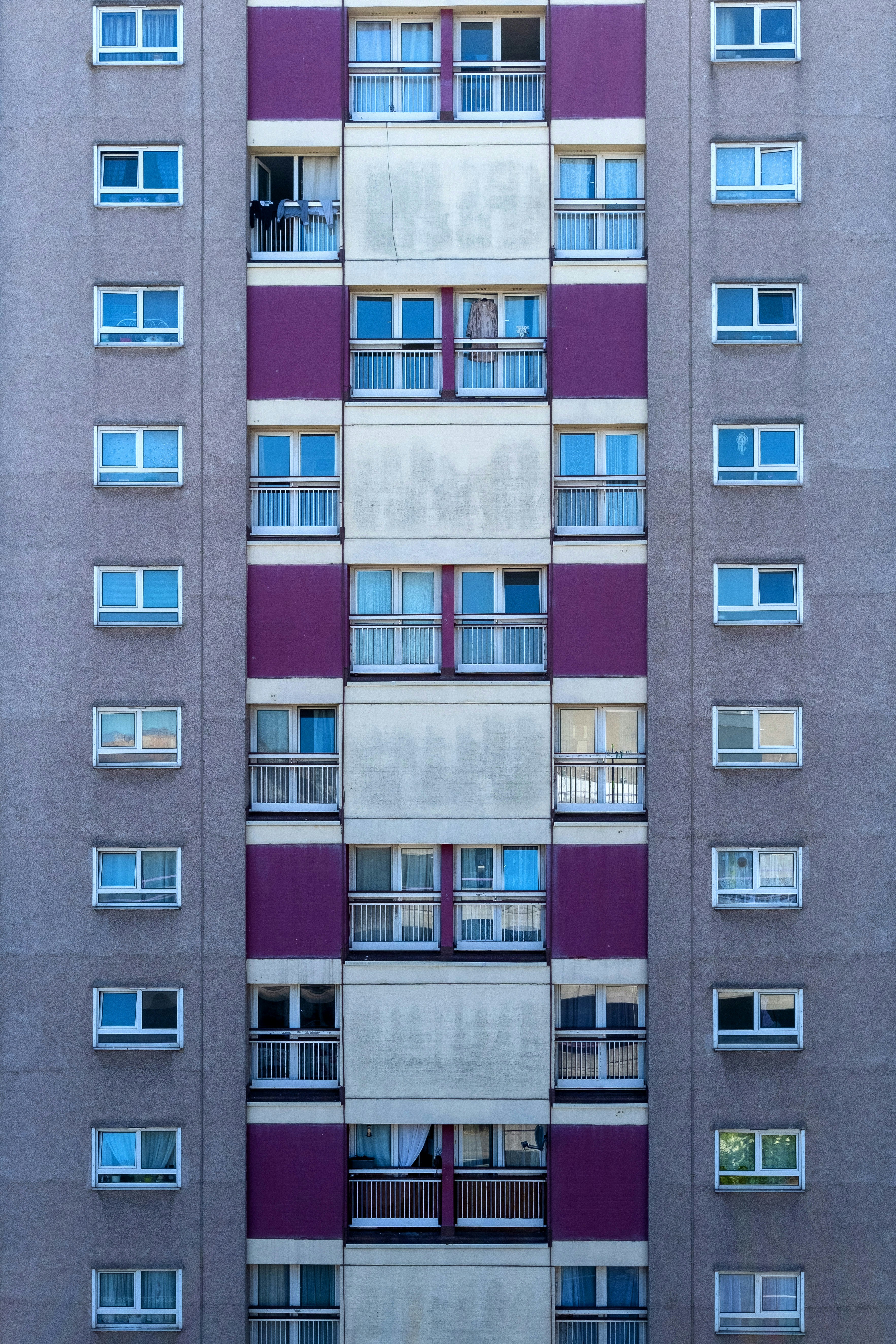 blue and brown concrete building