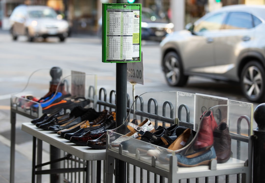 shoes and shoes on rack