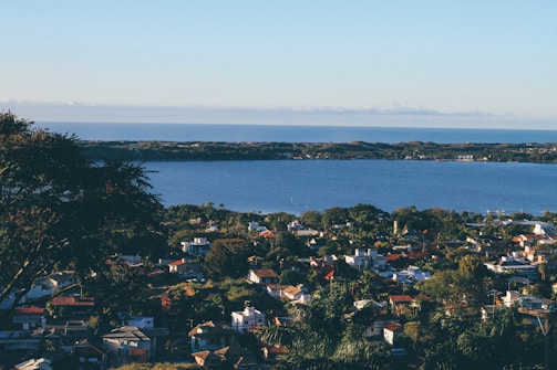 A scenic view of a residential area.