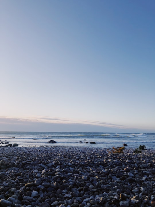 black and brown stones on seashore during daytime in Hiiumaa Estonia