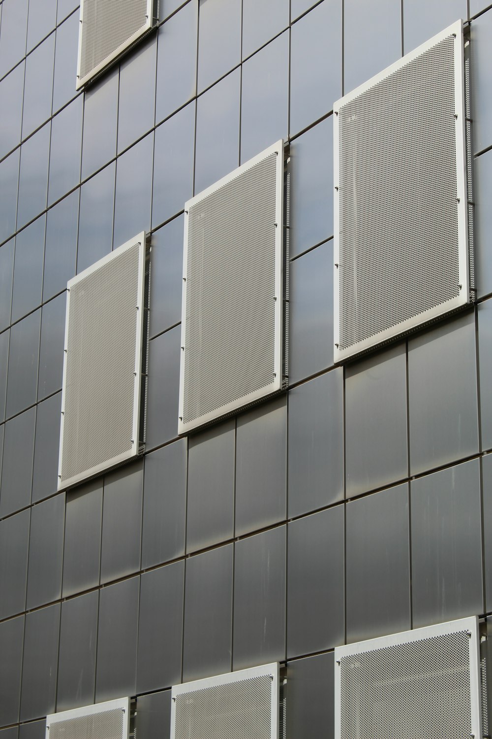 white and blue solar panels