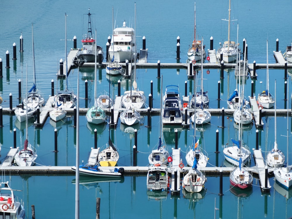 green and white fishing boats on blue sea during daytime