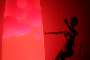 Artistic shot of a lamp shaped like molten lava flowing, highlighting its textured surface.