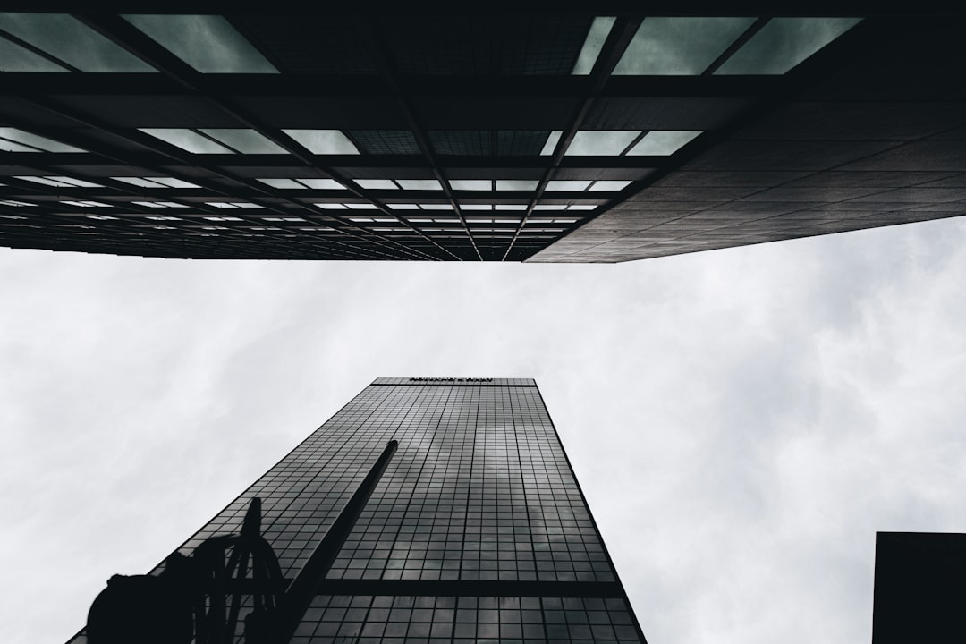 grayscale photo of high rise building