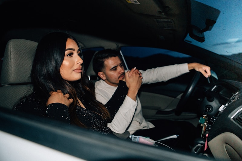 Intimate car moment