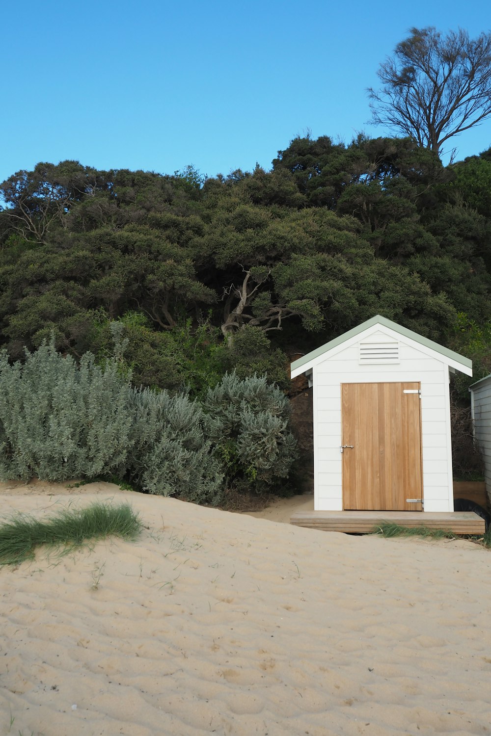 brown wooden house near green trees during daytime