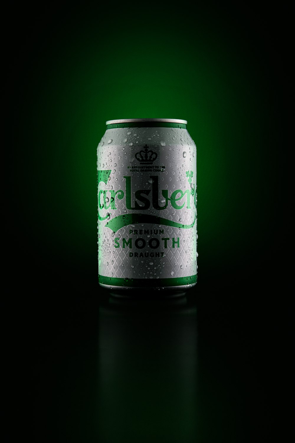 white and green labeled can