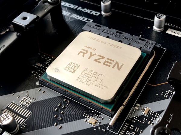 a close up of a video card on a table