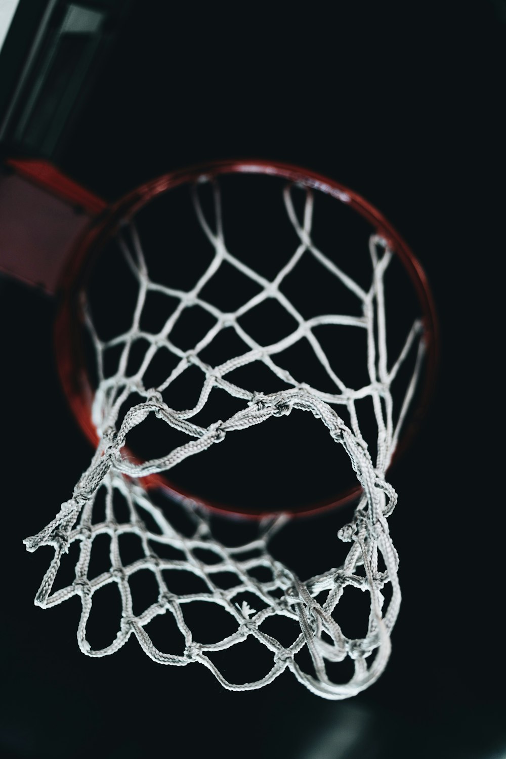 red and white basketball hoop