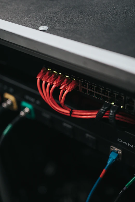 Patch cables in a rack