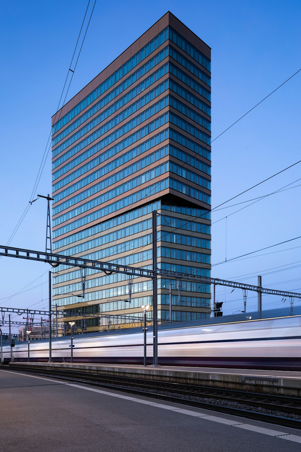 brown and blue high rise building