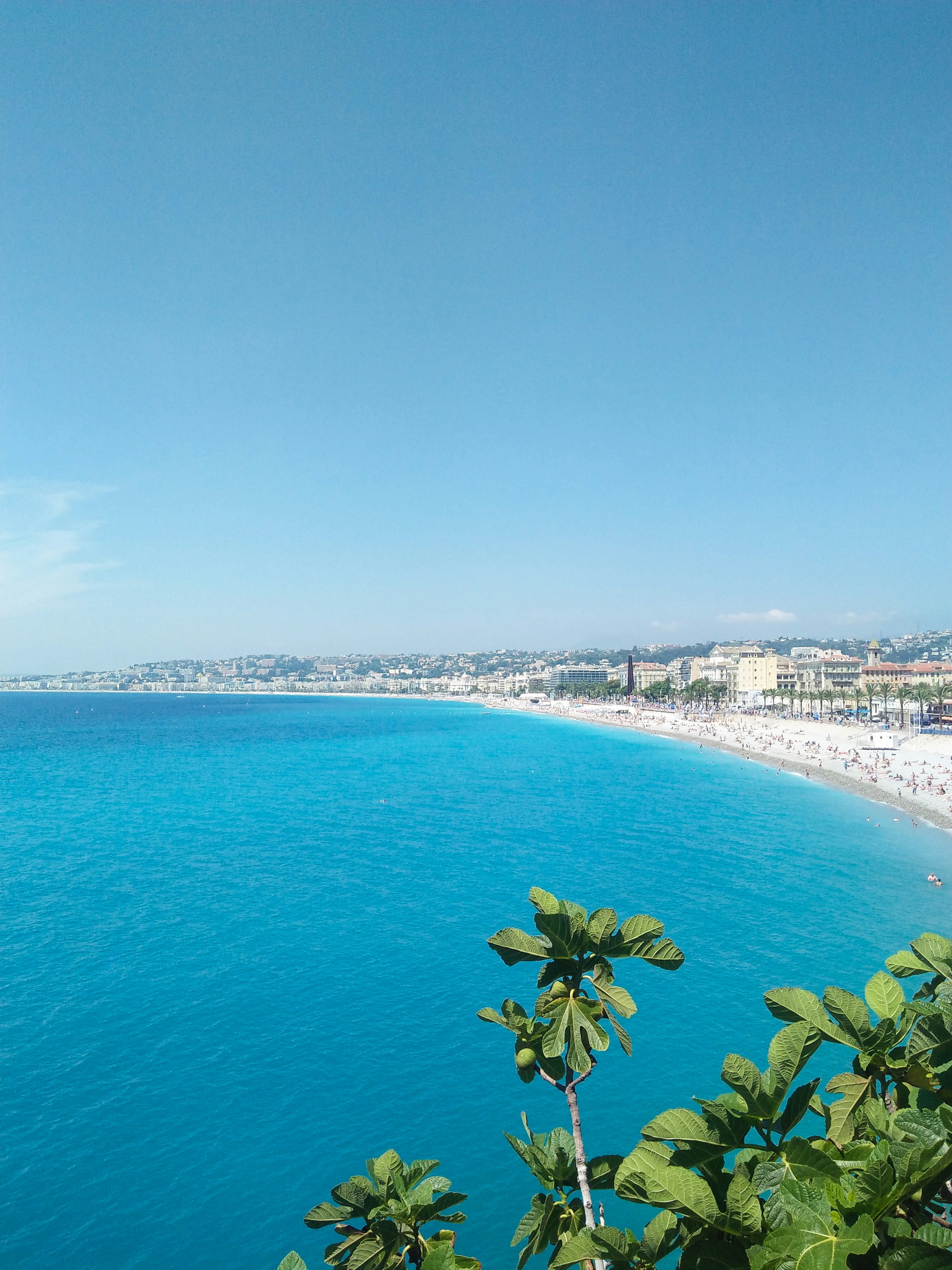 The crystal clear waters of the mediterranean sea.