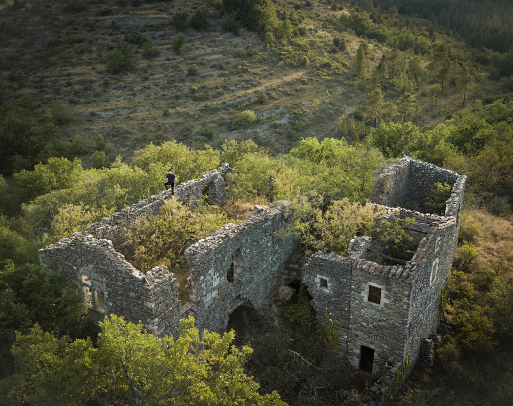 gray concrete building on top of mountain