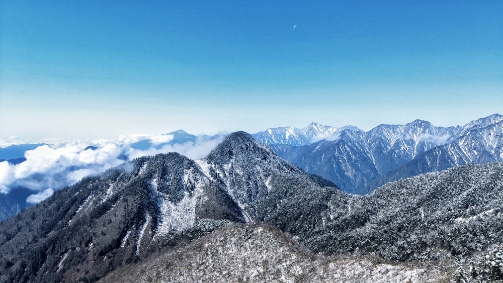 snow covered mountain under blue sky during daytime