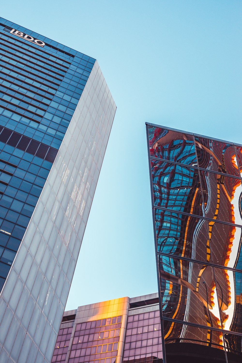 low angle photography of high rise building