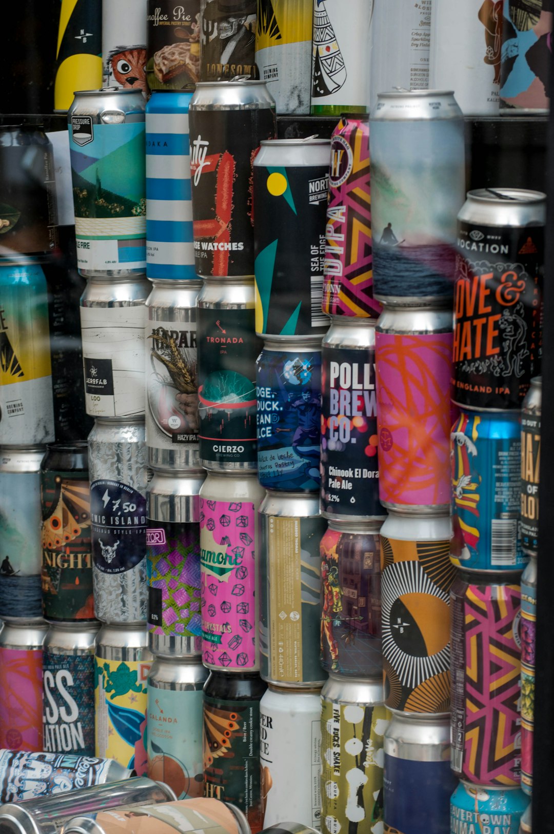 assorted plastic bottles on shelf