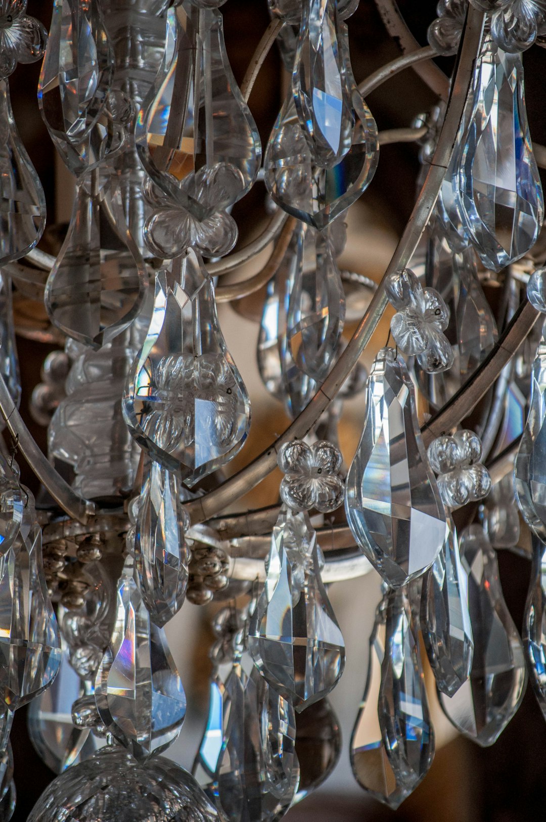 clear glass hanging decor in close up photography chandelier
