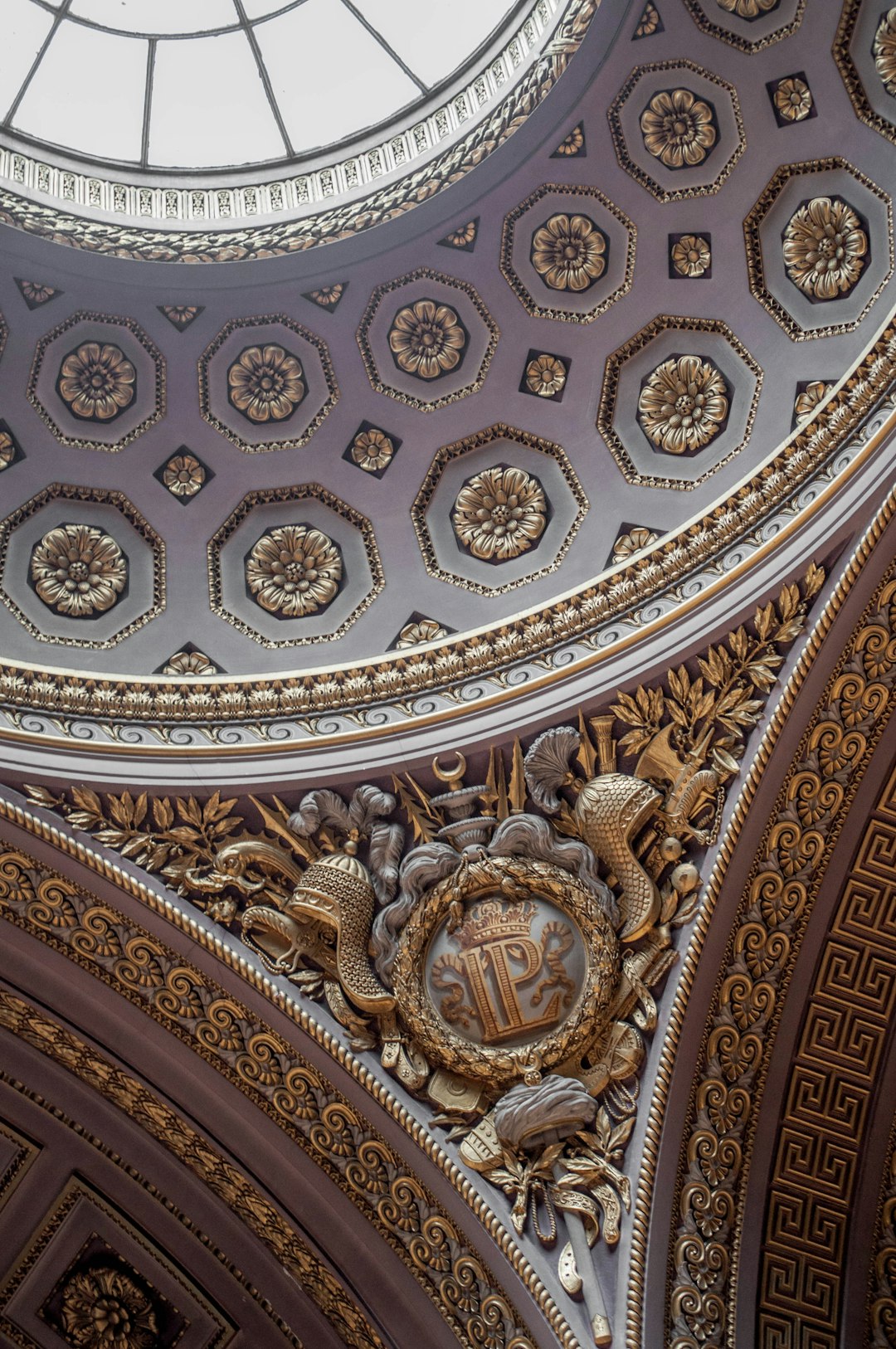 white and brown floral ceiling