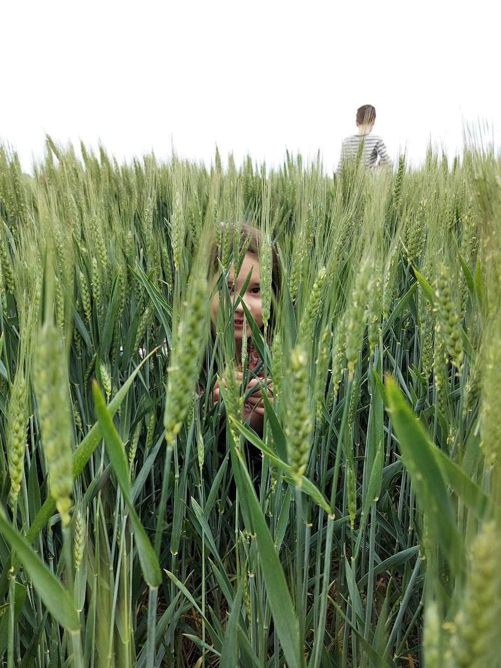 man and woman standing on green grass field during daytime