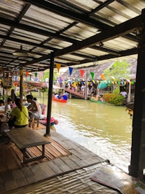 A vibrant market scene showcasing local Cambodian culture.