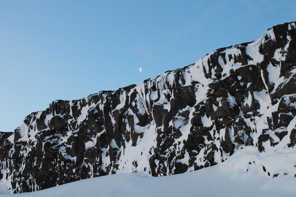 snow covered mountain under blue sky during daytime