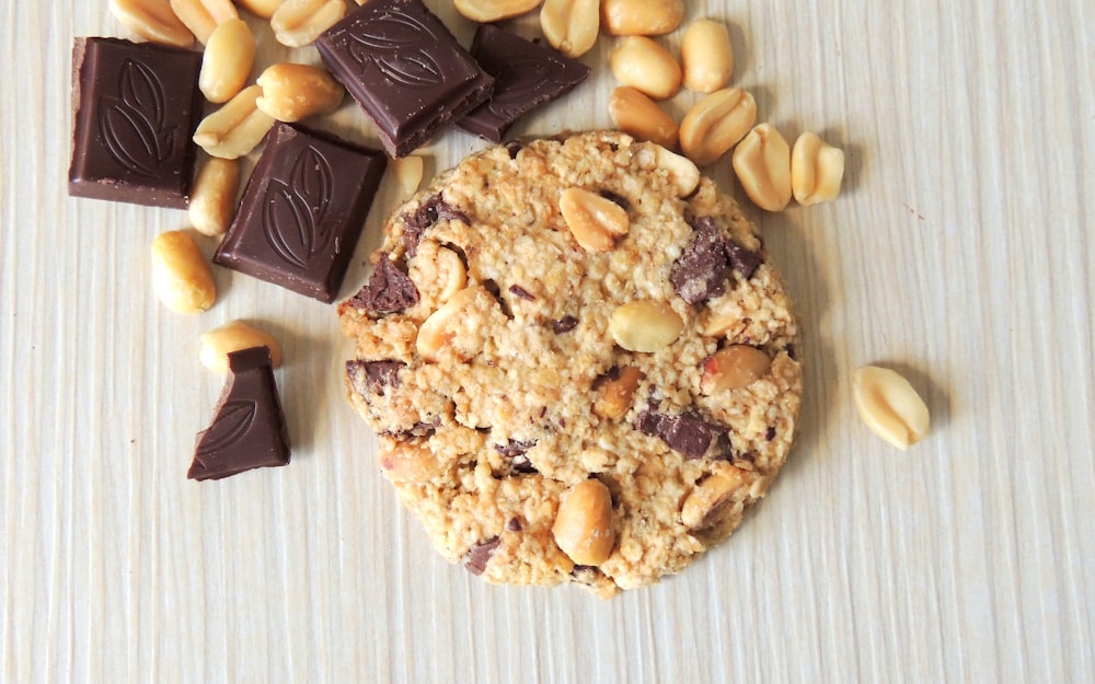 brown cookies on white paper