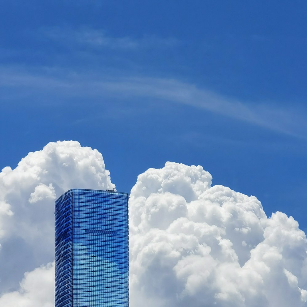 white clouds and blue sky