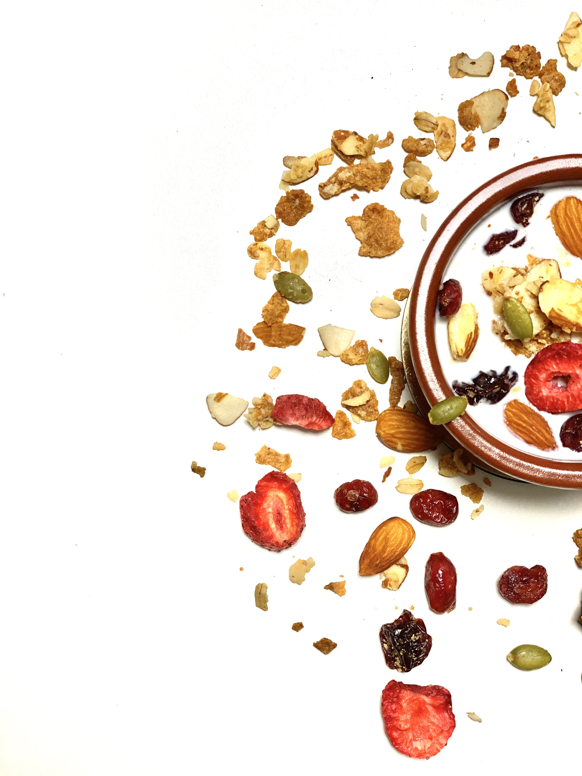 brown and white ceramic bowl with red and brown food