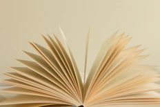 white book page with black background