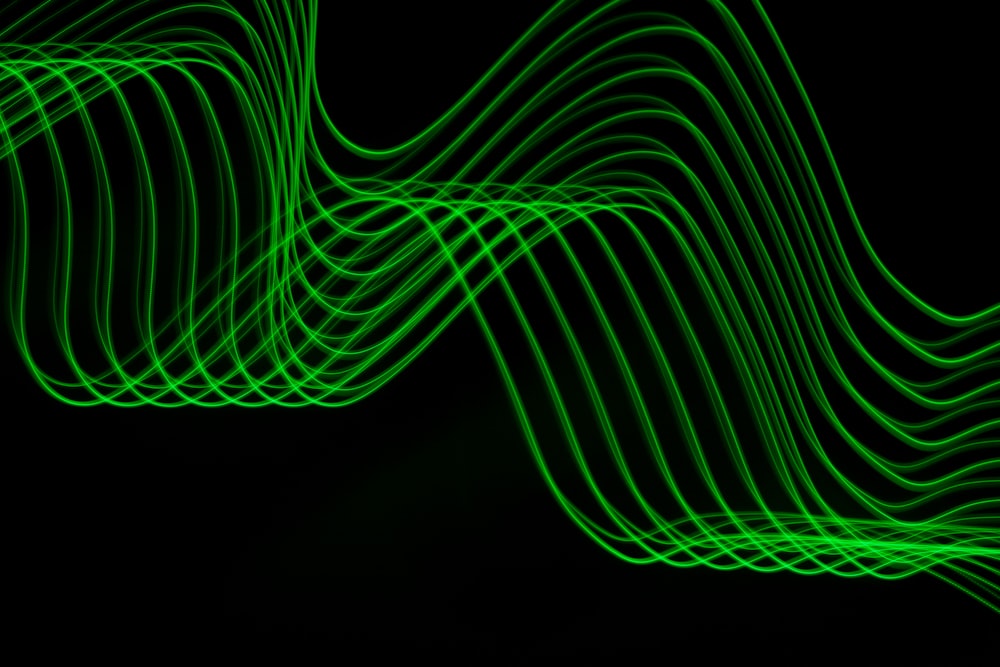 Green neon images on