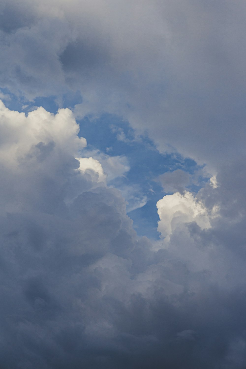 white clouds and blue sky