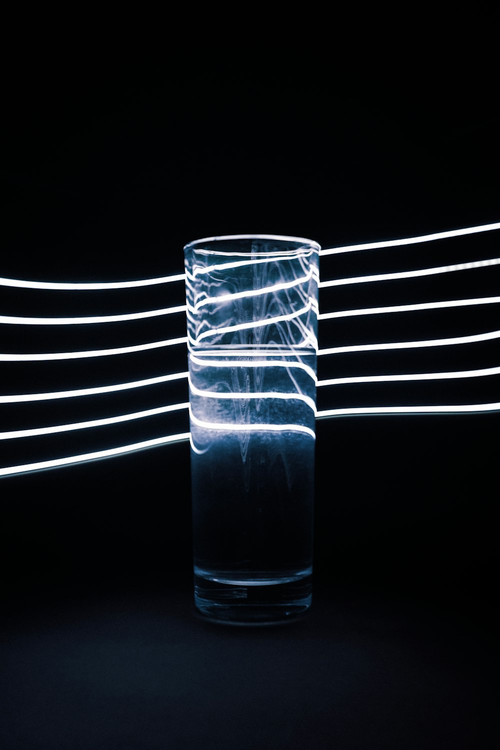 clear drinking glass with water