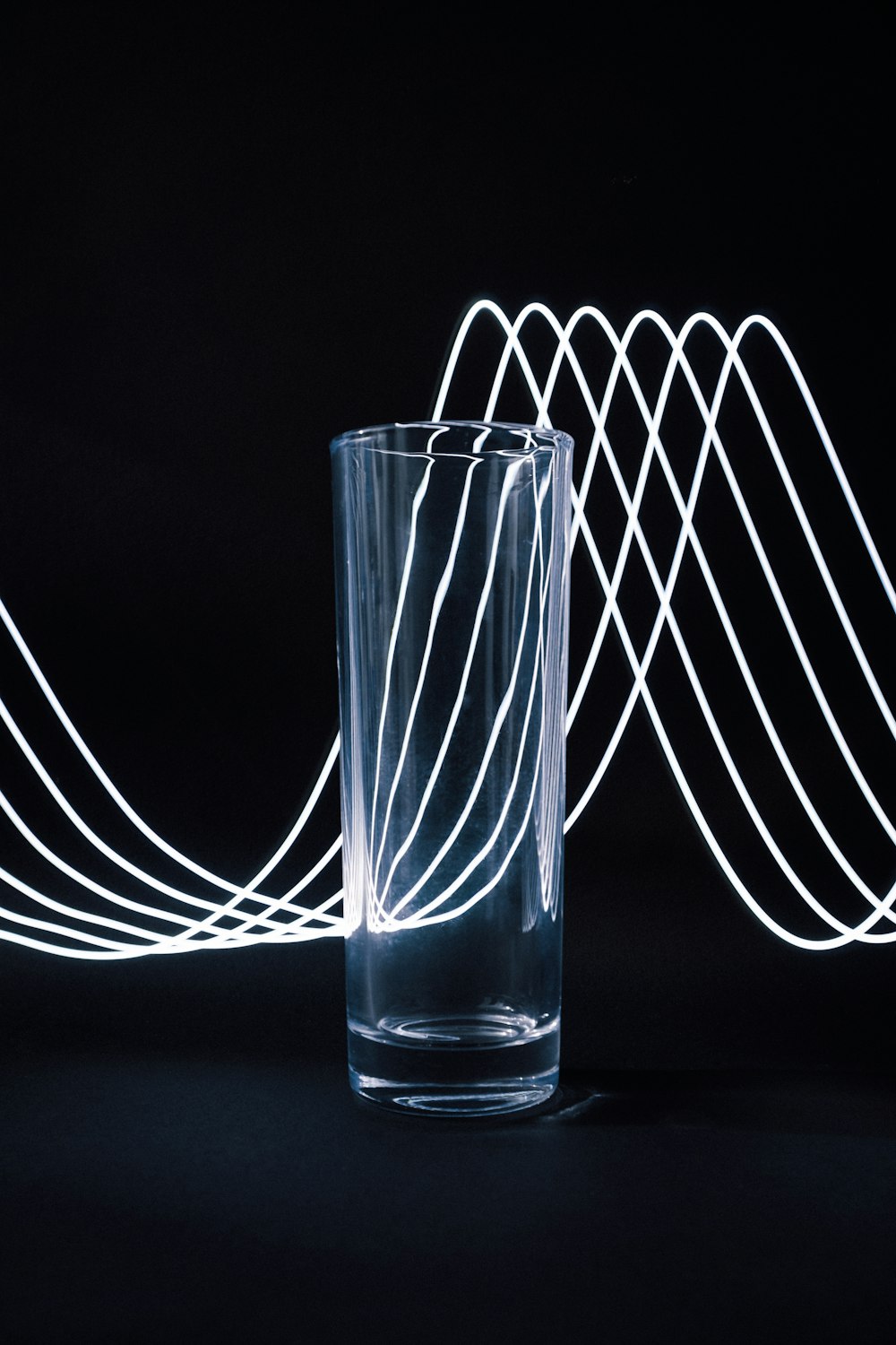 clear drinking glass with water