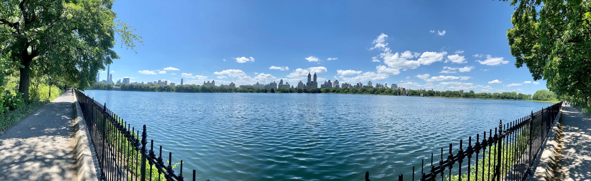 The Reservoir in Central Park. Looking to the future and after the Corona Silence. 

(Note this panorama has 12089 × 3710 resolution when downloaded)