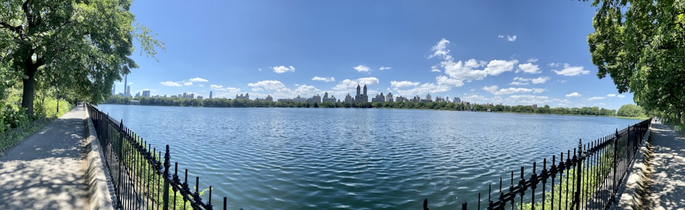 body of water near green trees under blue sky during daytime