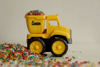 yellow and black truck toy